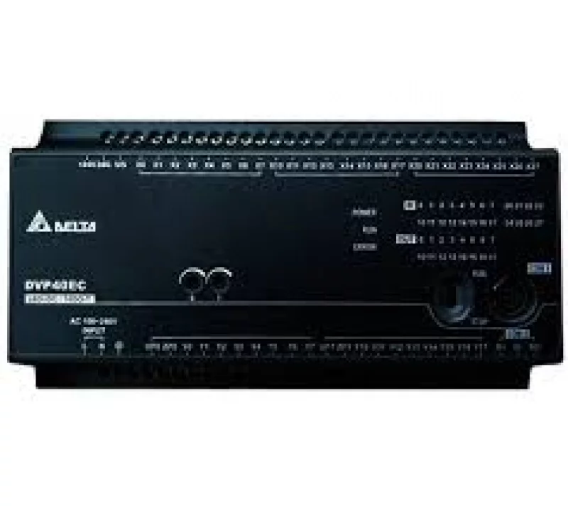 DVP40EC00S2 Контроллер: 40 Point, 16DI/24DO (Transistor PNP), 100~240 AC Power, 2 COM: RS232 & RS485